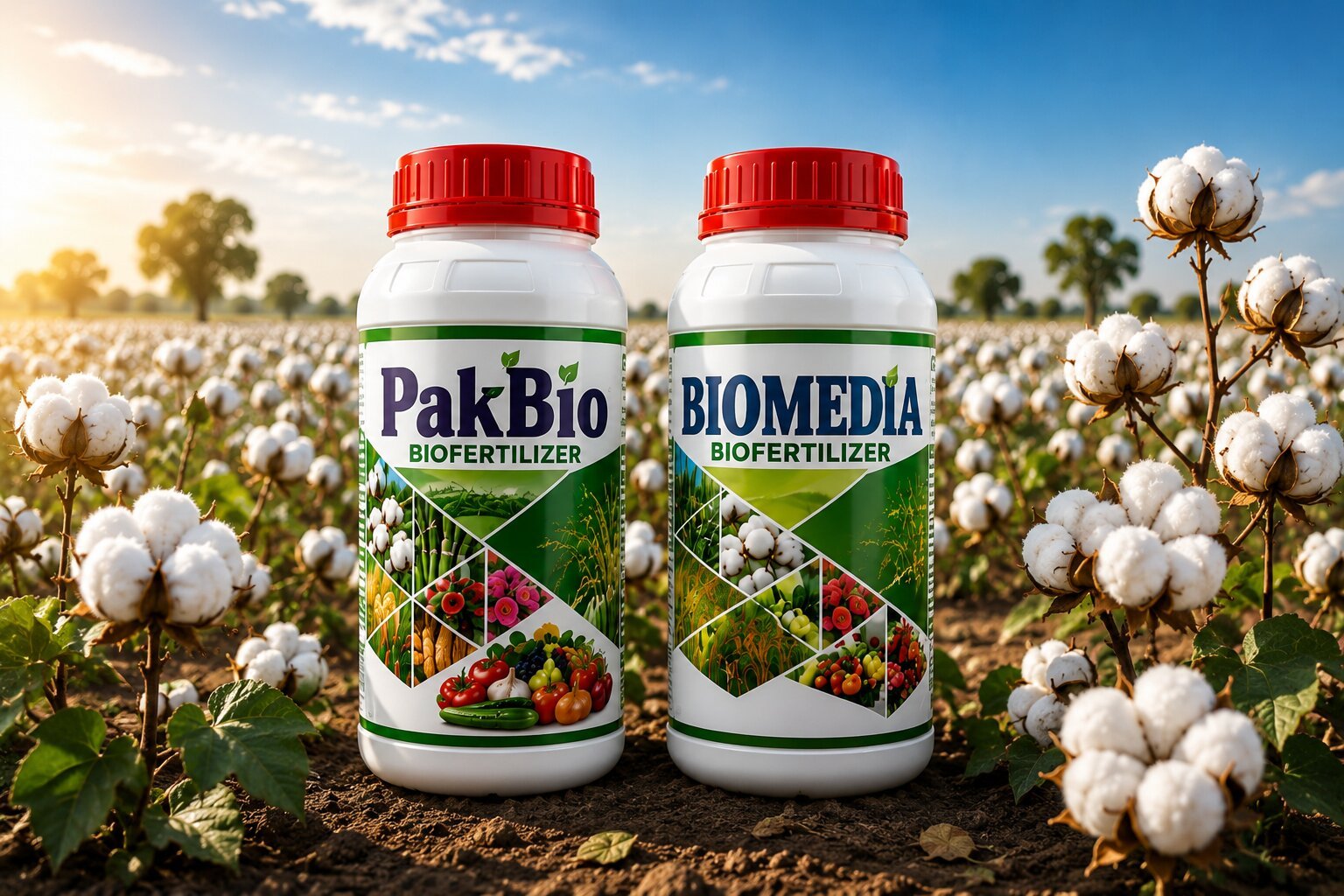 Cotton field improved with RG GREEN biofertilizer